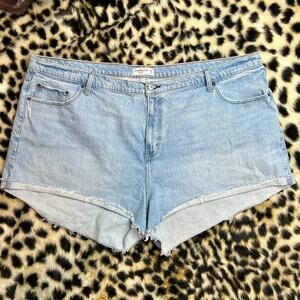 Abercrombie & Fitch Curve Love The Mom Short High Rise Denim Shorts 24